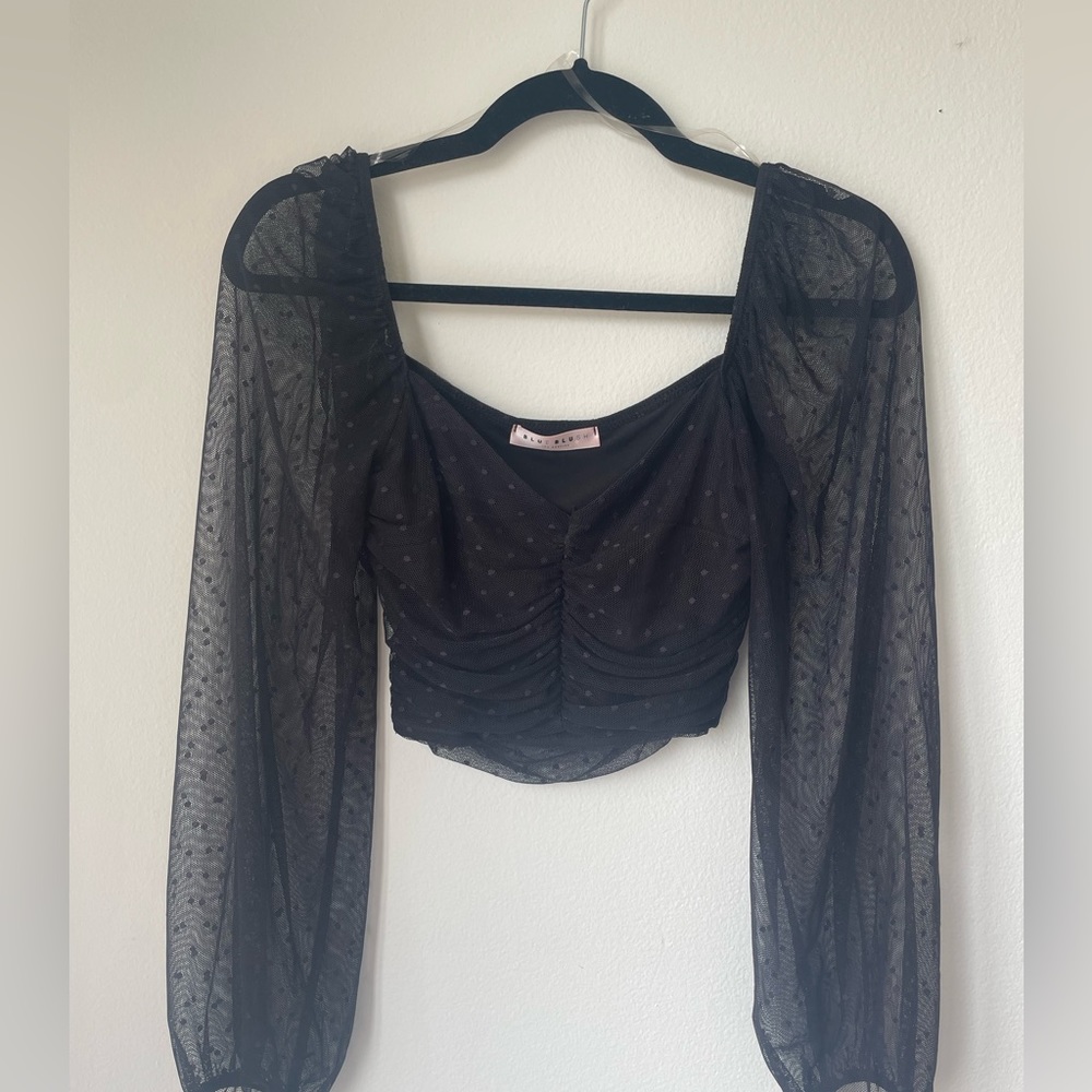 Black Dressy Crop Top
